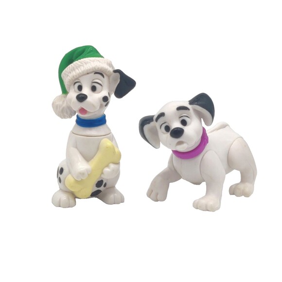 Vintage 1990s Disney Dalmatians PVC Dog Figurines Lot Of 2 Dogs Toys Nostalgic - Picture 1 of 12